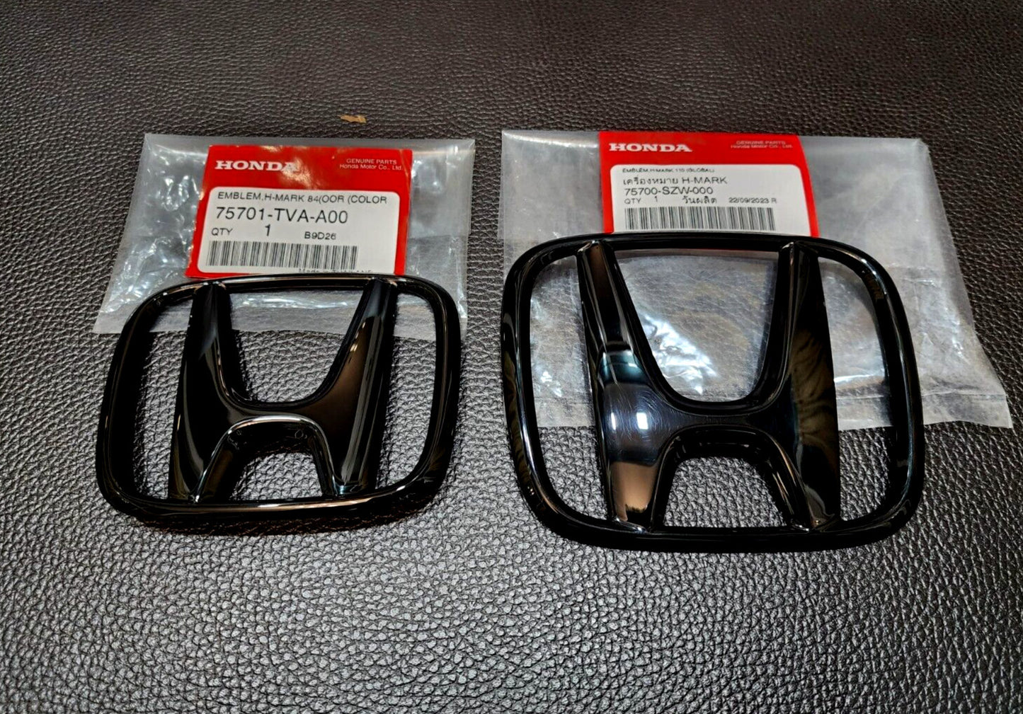 1 set of H+ Accord black gloss logo embroidered badges for Honda Accord G10 2019-2022