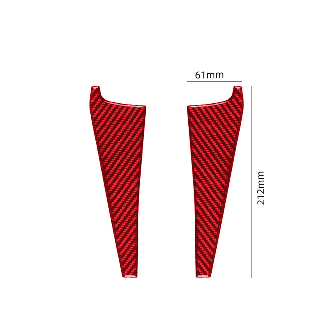2X Red Carbon Fiber Interior Door Armrest Trim Panel for Toyota Supra A90 2019-2022