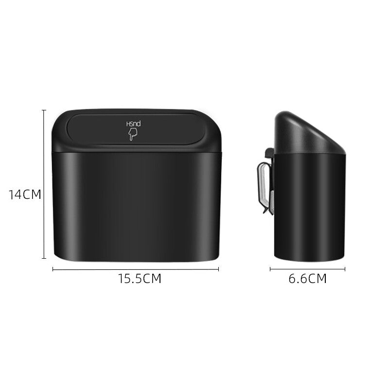 1Pc Car Trash Can for Mini Garbage Dust Holder Box Rubbish Bin Accessory W/Trash Bag