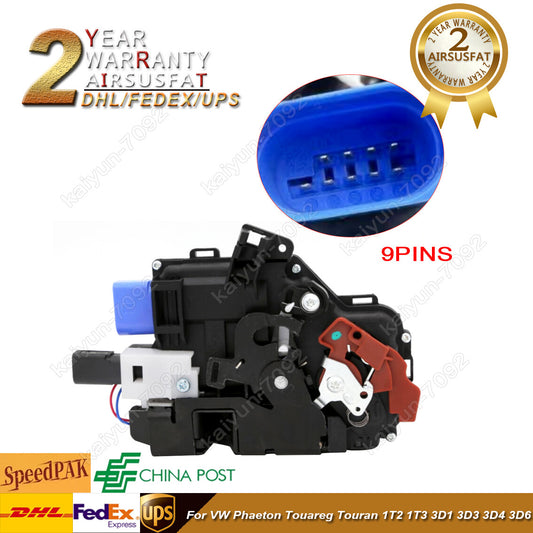 for VW Phaeton Touareg Touran 1T2 1T3 3D1 3D6 Rear Right Door Lock Actuator 9Pin