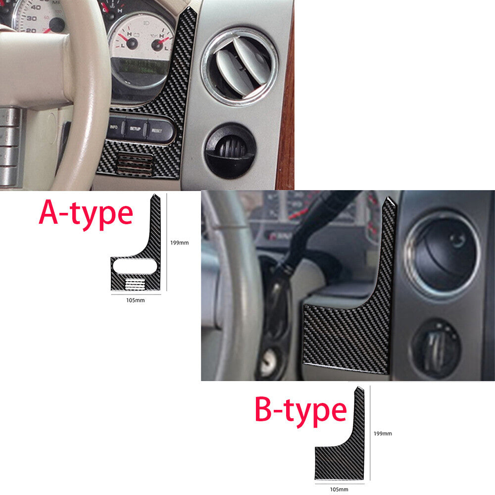 for Ford F-150 FX4 2004-2008 Carbon Fiber Steering Wheel Right Side Panel Trim B