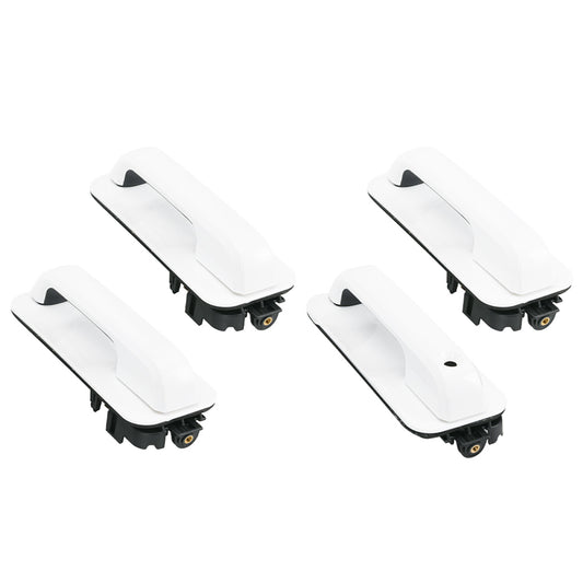 4PCS for Ford 15-20 F-150 XLT Crew Cab White Door Handles Front and Rear Set