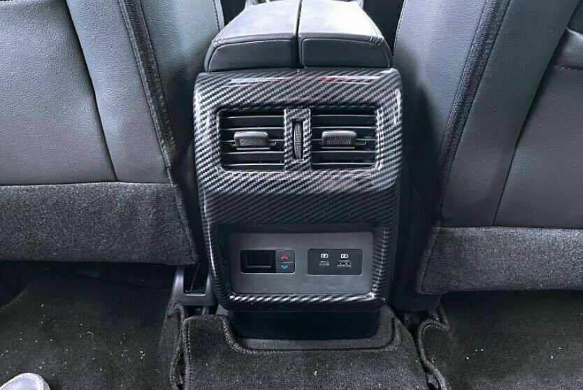 for Nissan Rogue 2021-2023ABS Carbon Fiber Rear Air Outlet Vent Panel Cover Trim