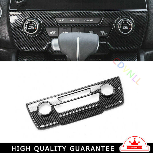 Air Conditioning switch Panel cover Trim for Honda CRV 17-2022 ABS Carbon Fiber