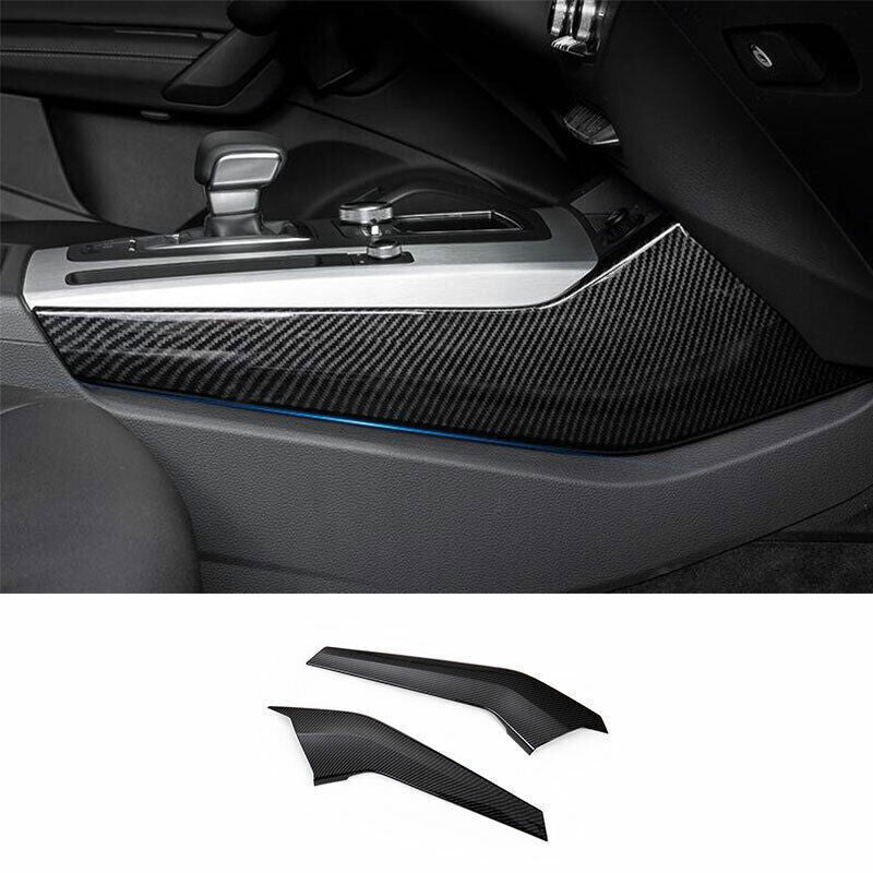 Fit for Audi Q5 2018-2024 ABS Carbon Fiber Console Gear Shift Both Side Trim 2P