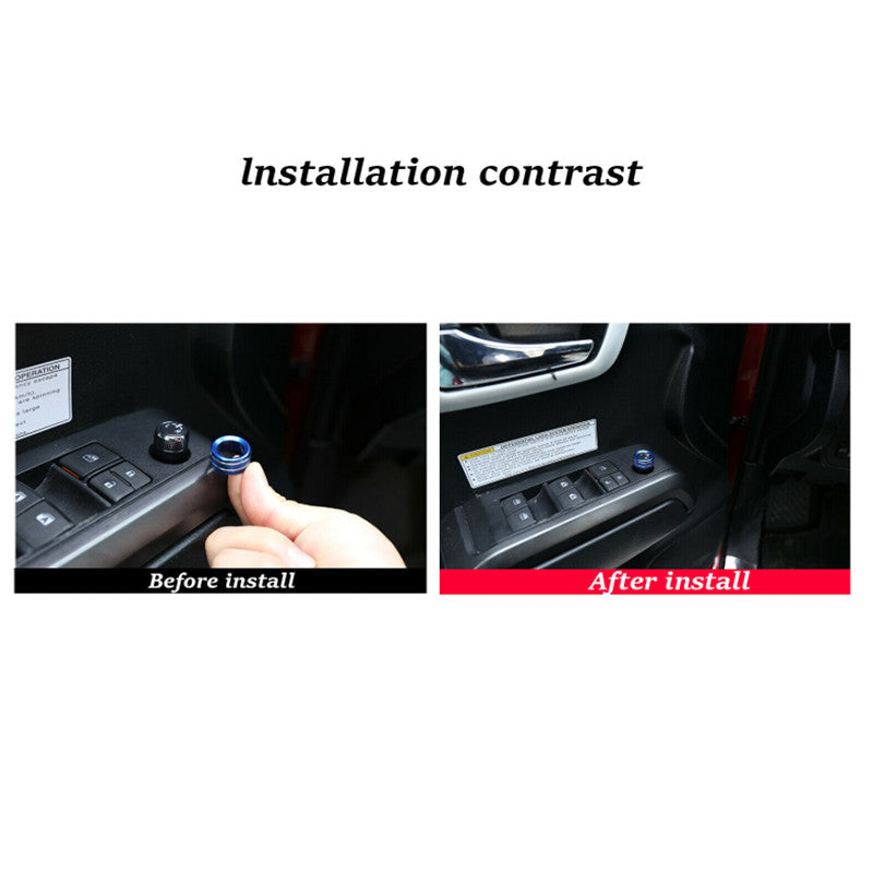 Red ABS steering wheel cover trim sticker for Toyota Tacoma Tsutsumi 2016-20