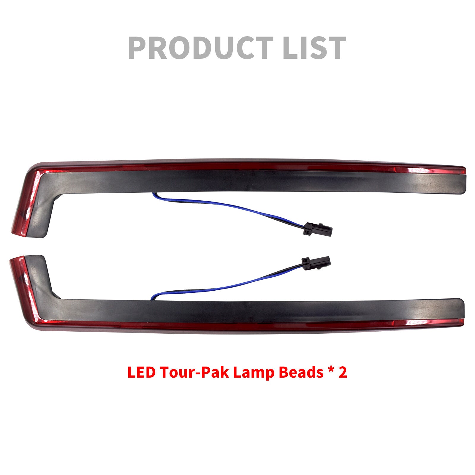 Tour Pack Accent Side LED Light Red Lens for Harley Road Electra Glide 2006-2023