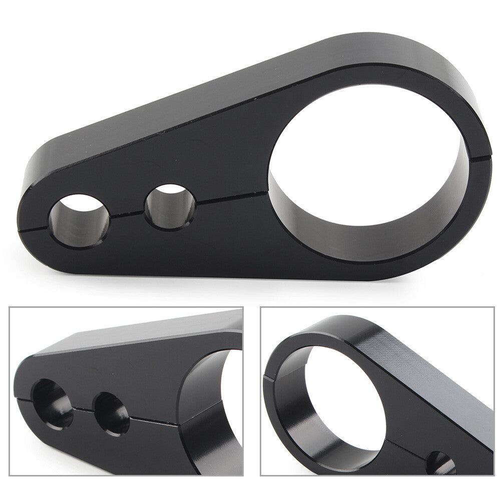 Brake Clutch Cable Wire Clamp Clip Fit for Harley 1-1/4 Handlebar 2-Holes Black mo