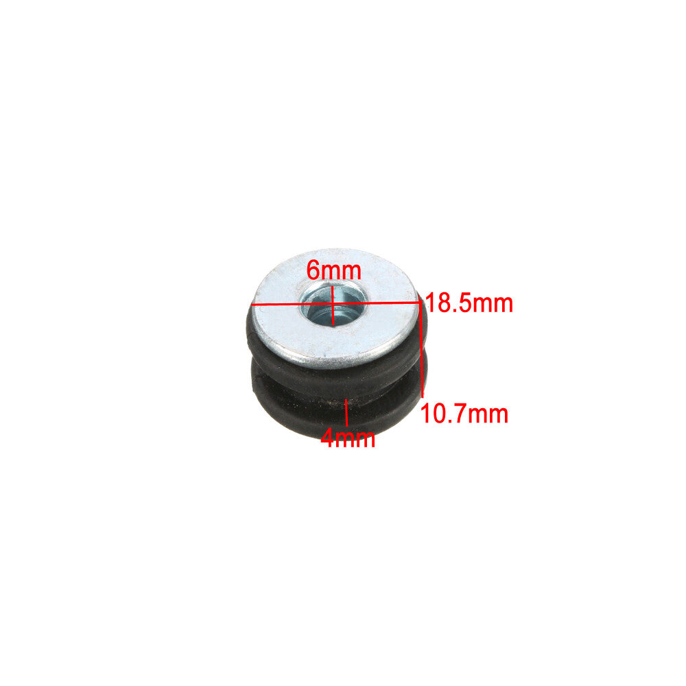 10Pcs M6 Motorcycle Side Cover Rubber Grommets Gasket Fairings for Honda for Suzuki