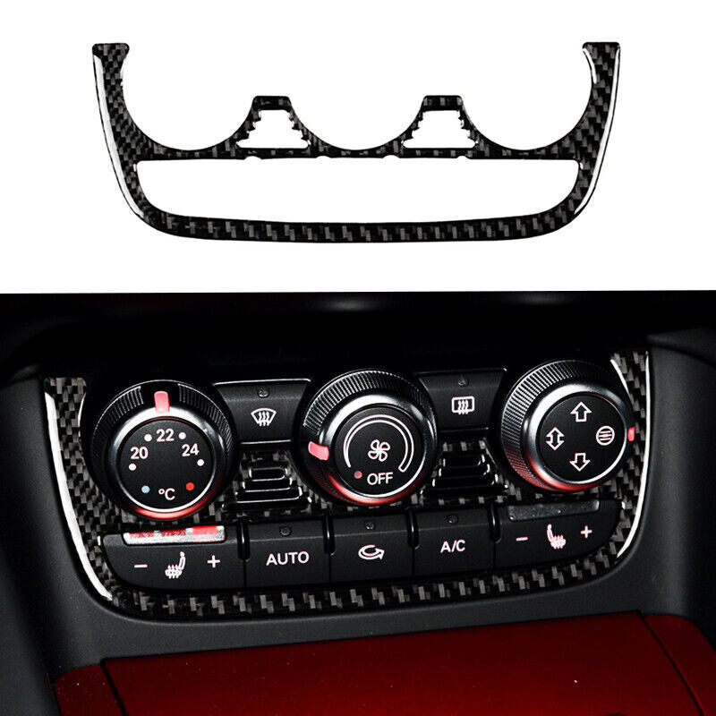 Carbon Fiber Air Conditioning Adjust Button Cover Trim for Audi TT TTRS 2008-14