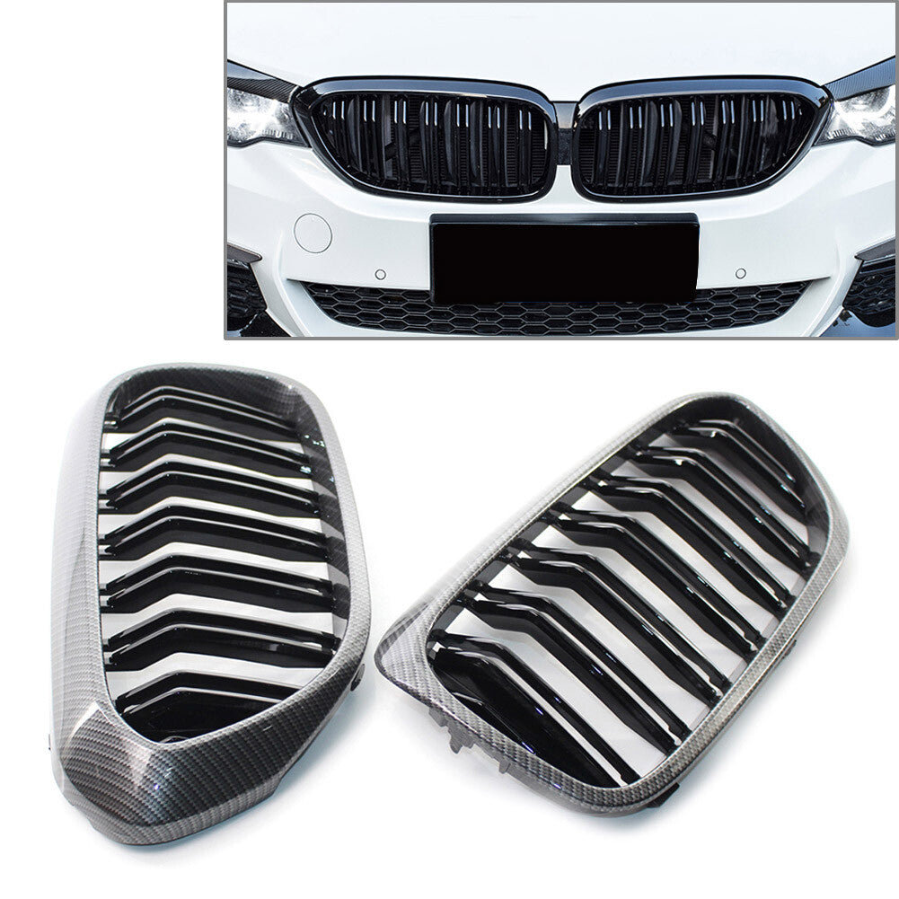 Carbon Fiber Front Grill Grille for BMW 5 Series G30 G31 G38 530i 540i 2017-2019