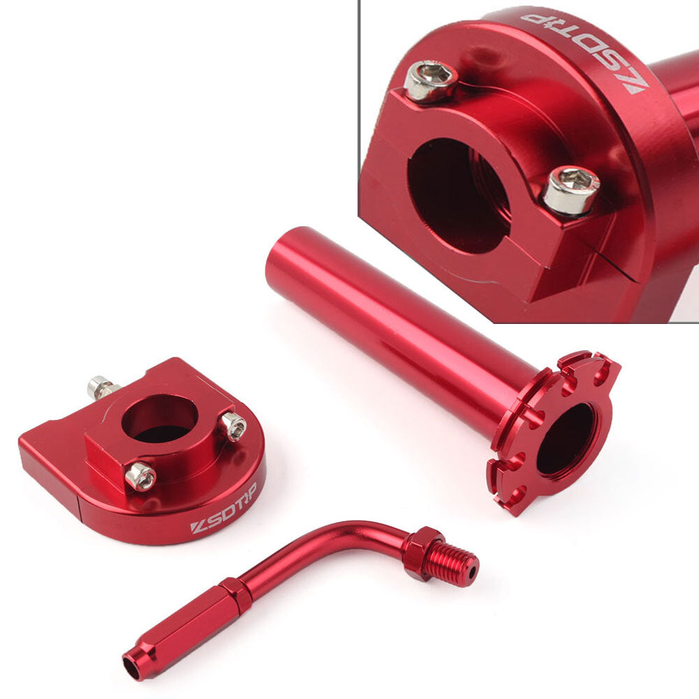 Universal 90¡ã Red Throttle Cable Adjuster Hand Grip Twist Throttle Accelerator