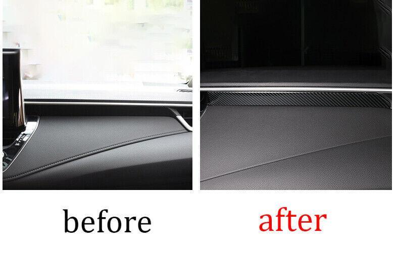 for Toyota for Corolla 2020-2023 Steel Carbon Fiber Center Console Dash Strip Trim