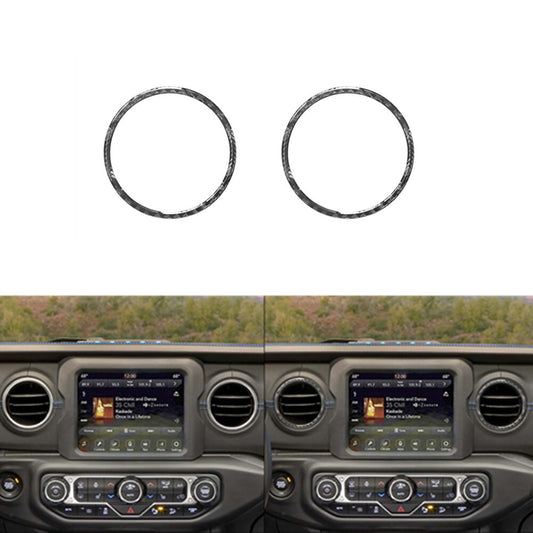 Carbon Fiber Central Vent Trimming for Jeep for Wrangler JL 2018+Gladiator 2020+