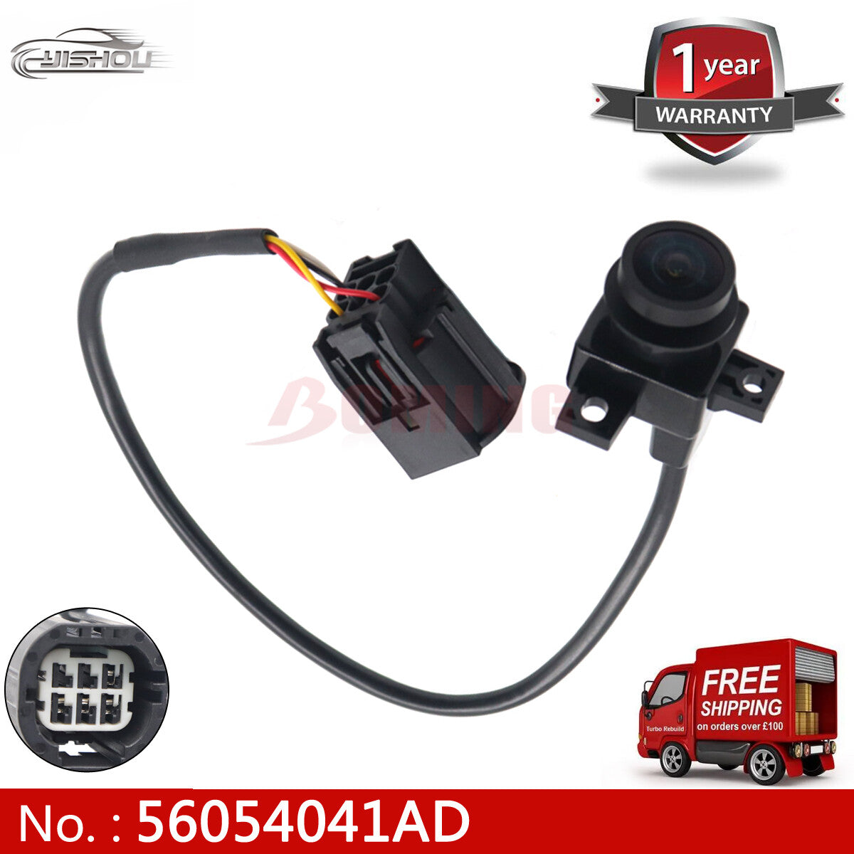 Rear-facing parking camera compatible with 2010-2012 for RAM 1500 2500 3500 56054041AD