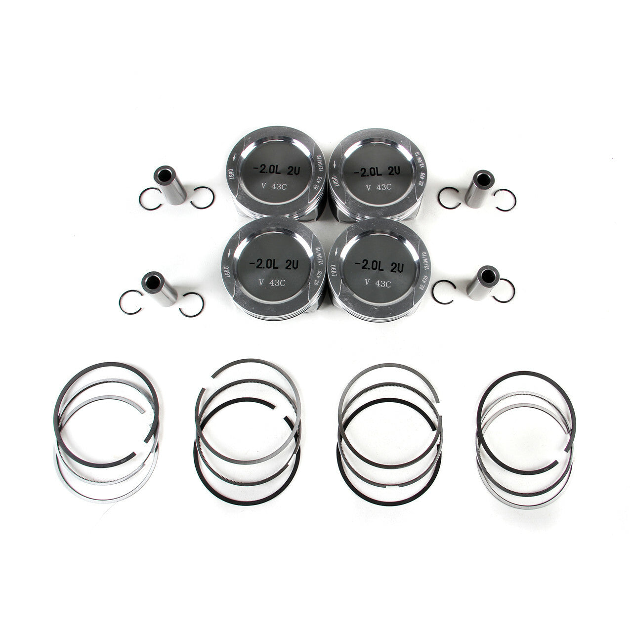 Fit for VW for Golf for Jetta for Passat 2.0L 85KM Piston Piston Ring Kit ¦Õ19mm AZH AZJ