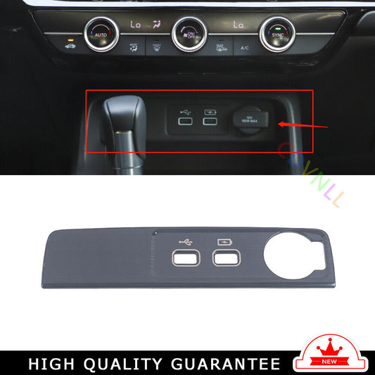 Console Cigarette Lighter Storage Box Trim for Honda for Civic 22-23 Black Titanium