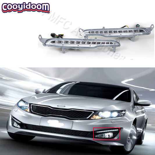 1Pair DRL Front Bumper LED Daytime Running Light for KIA K5 Optima 2011-2014
