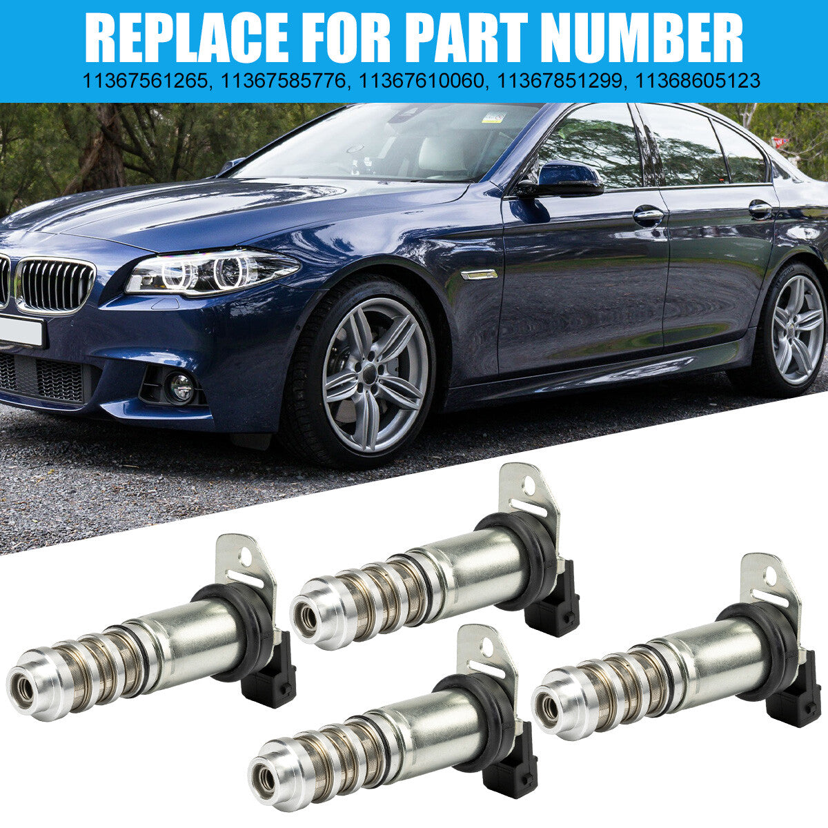 11368605123 4 VANOS solenoid valves suitable for BMW 335i 535i 550i M3 M5 X3 X5 X6 4.4L