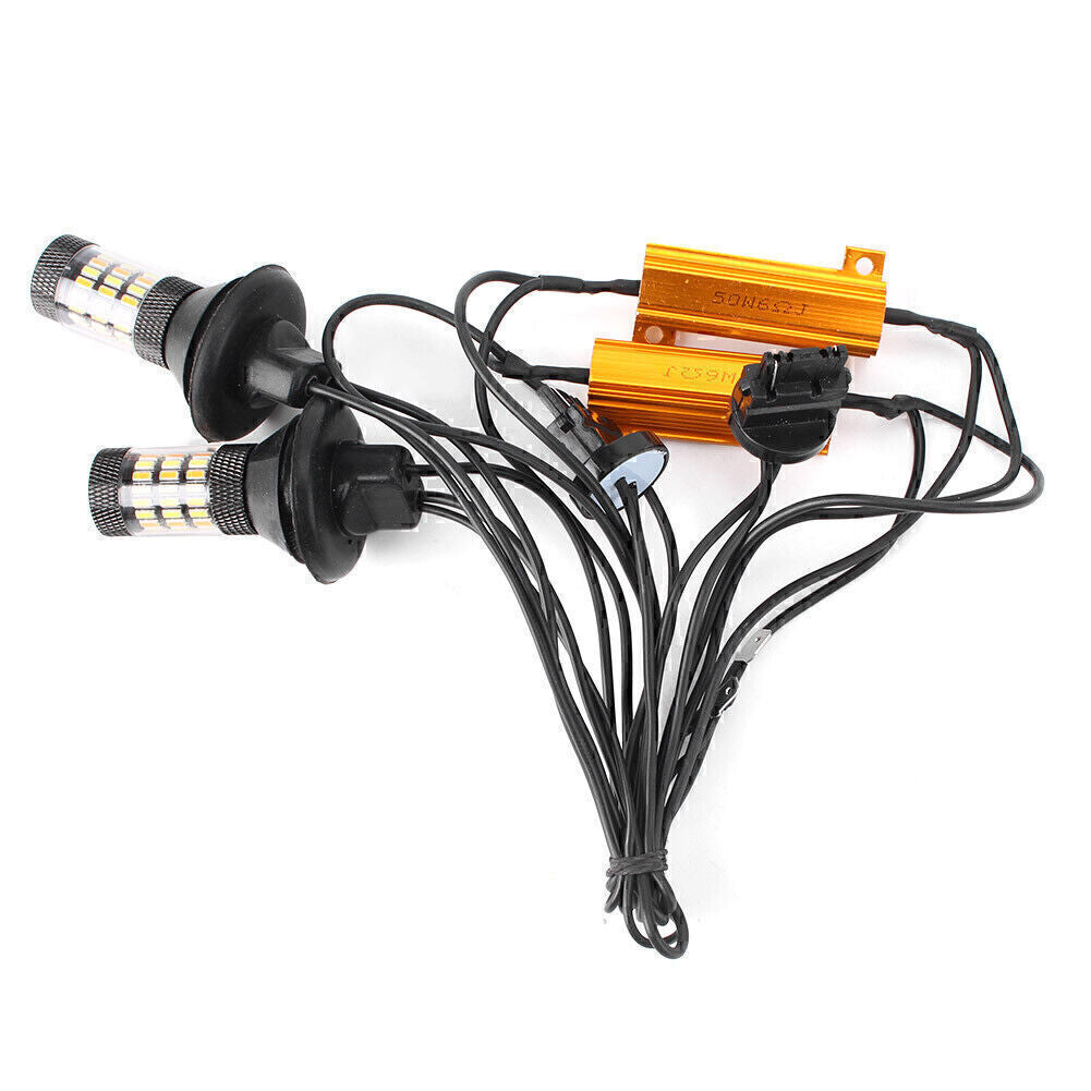 3156 Dual Color Switchback LED Blinker Gl¨¹hbirnen 4014 60SMD DRL Auto