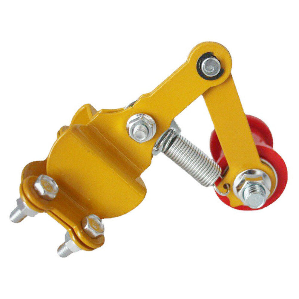 Fit Motorcycle ATV Dirt Bike Bolt On Chain Tensioner Roller Adjuster Yellow+Red