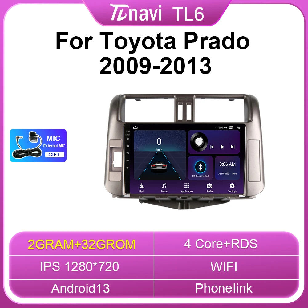 Car Radio Multimedia for Toyota for Land Cruiser Prado 150 2009-13 Video Player GPS