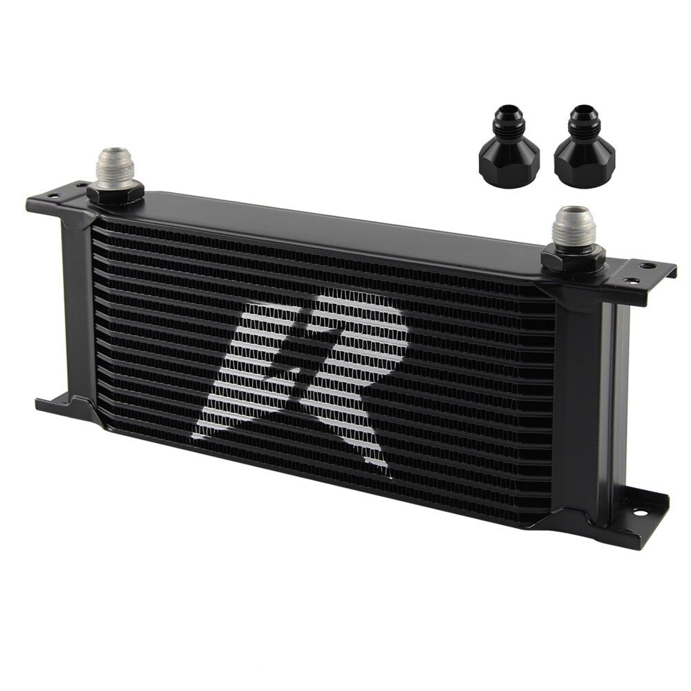 16Row AN8 Stacked Plate Oil Cooler 6AN Adapter Universal Aluminium Radiator