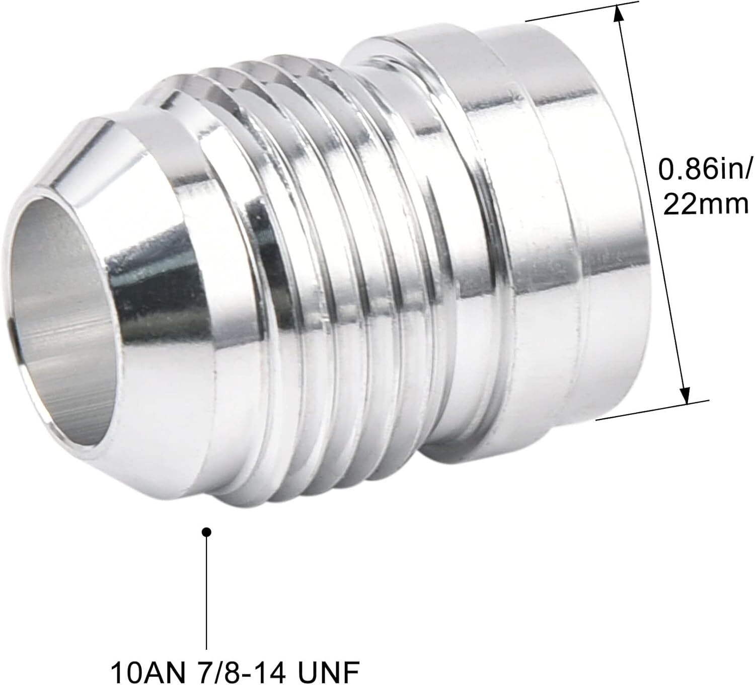 2Pcs AN10 -AN10 Male Billet Steel Weld On Fitting/Adapter 6061-T6 Aluminum Alloy