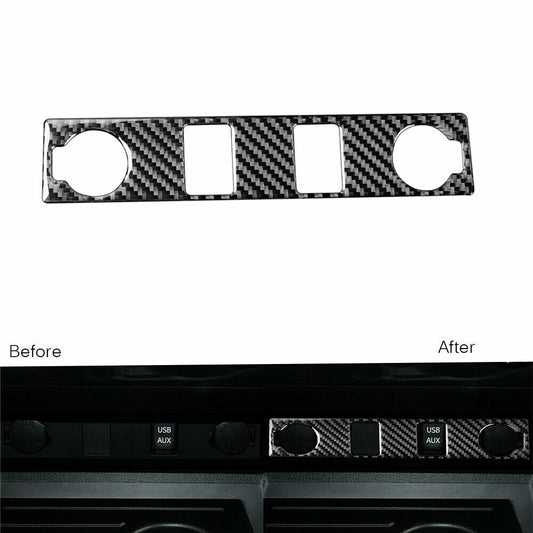 Carbon Fiber Lighter Switch Panel Trim Cover Fit for Toyota Tundra 2014-18