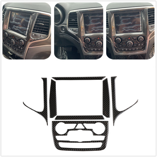 for Jeep Grand Cherokee 2014-2018 Carbon Fiber Central Control Navigation Trim