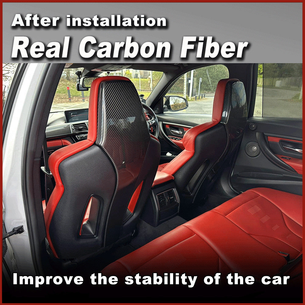 for BMW F80 M3 Sedan F82 F83 M4 Coupe REAL CARBON Interior for Seat Back Trim Cover