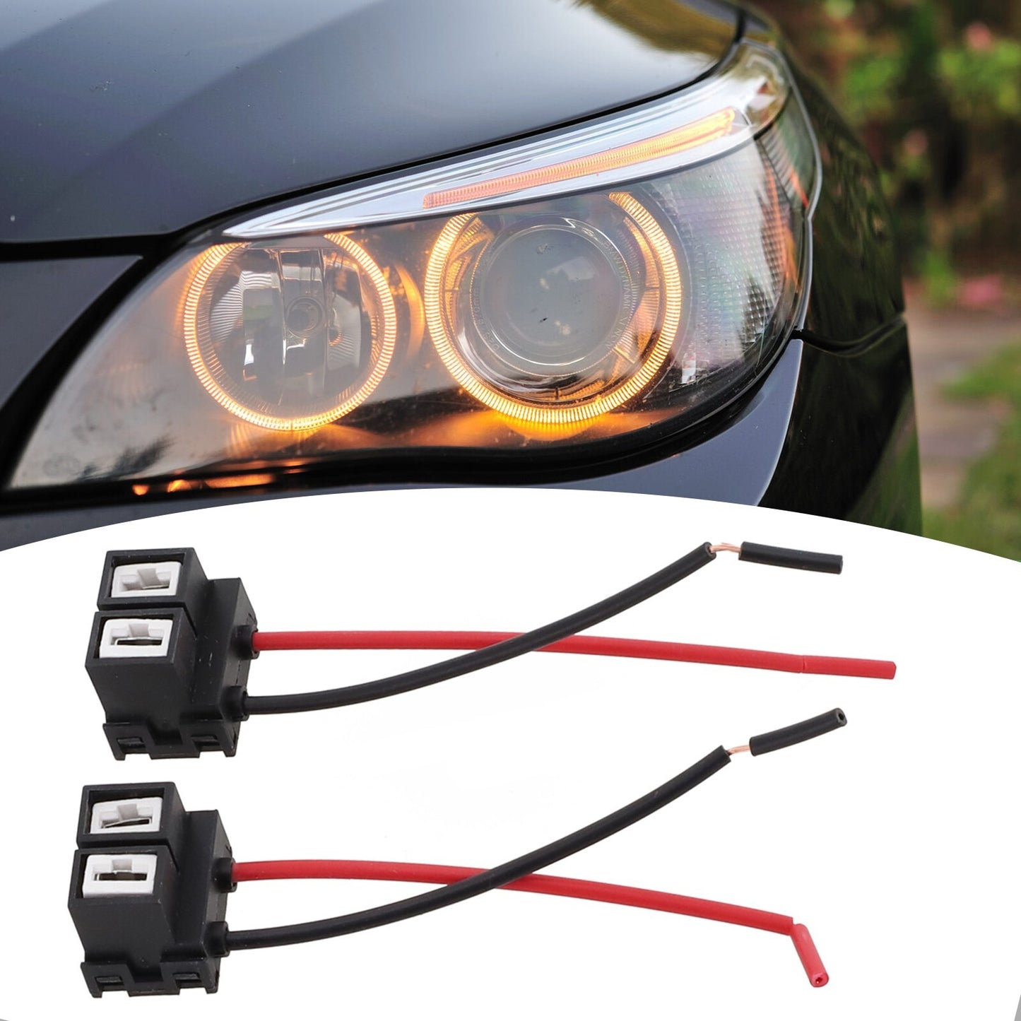 Perfectly fits H7 LED headlight wiring harness socket for automotive wiring connectors.
