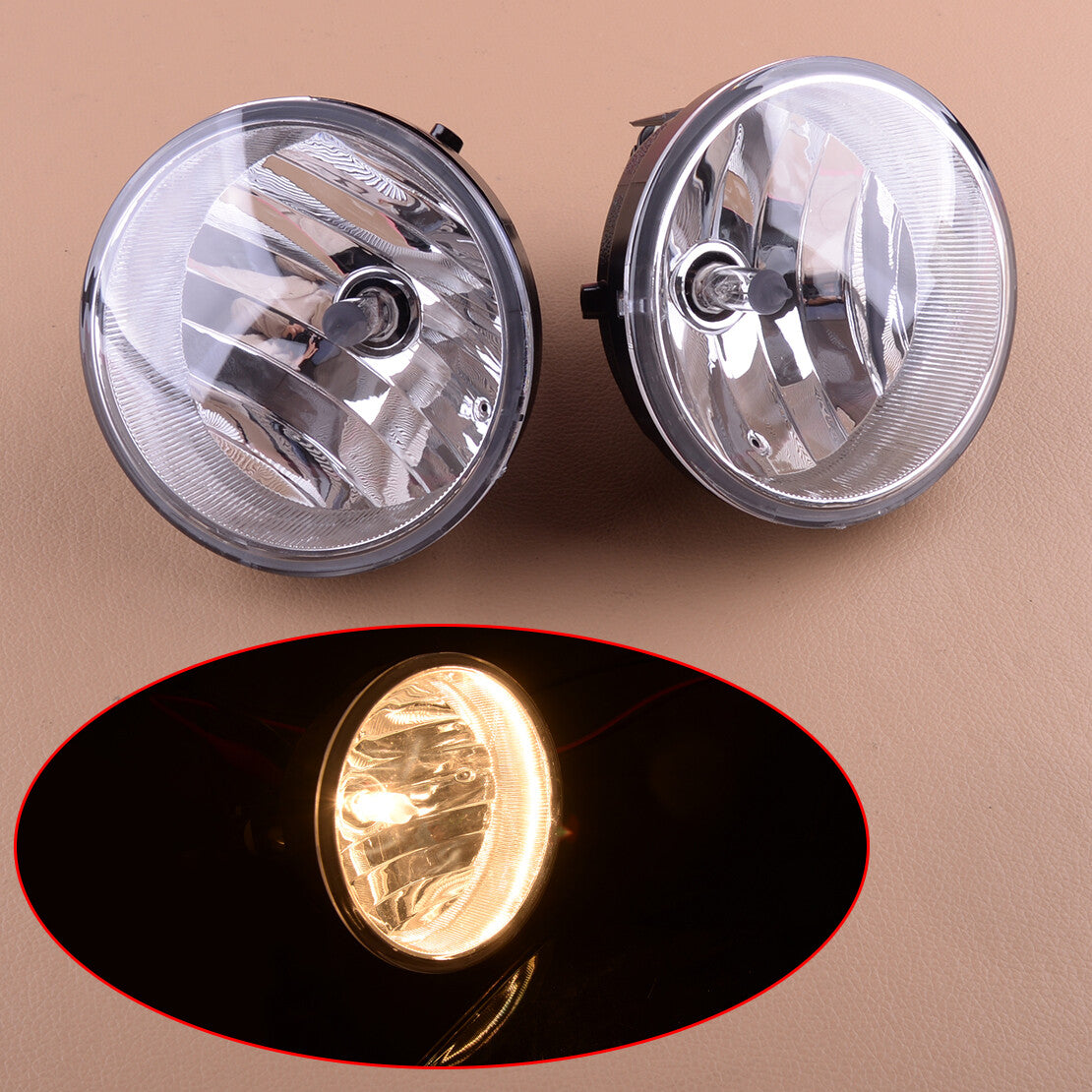 Fit for Toyota Tacoma 2005-2011 Tundra 07-2013 Bumper Fog Lights Lamps w/Bulb