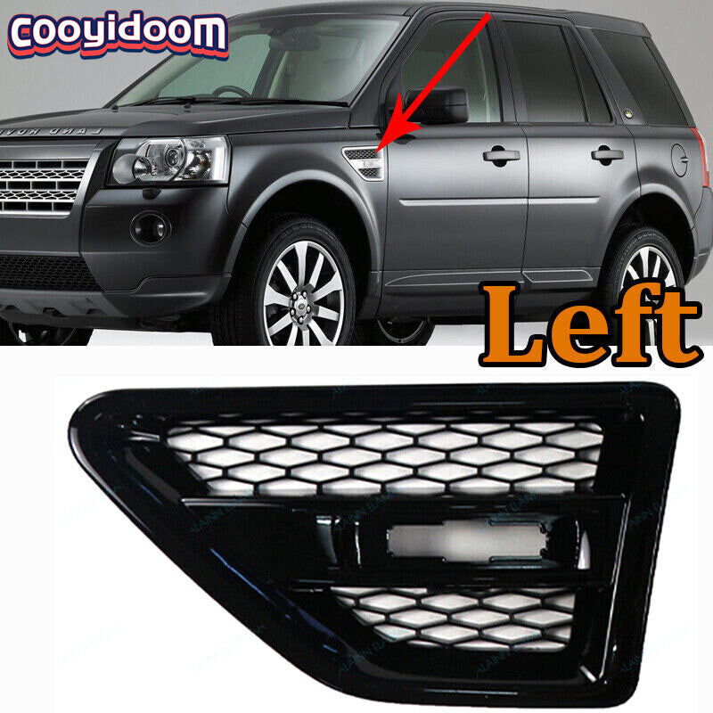 Black left fender grille cover for 2006-2014 for Land Rover Freelander 2 L359