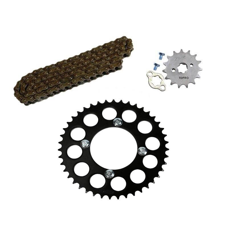 Front and rear sprockets 428, chain 108L, suitable for Apollo SSR 125cc 150cc Dirt Trail bikes.