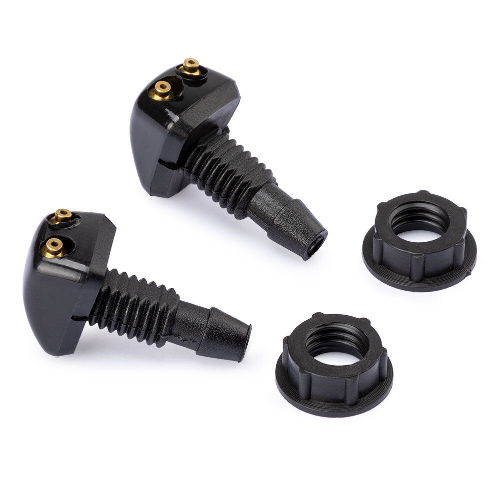 2-piece Universal Automotive Windshield Wiper Washer Nozzle Spray Kit Liquid Hose