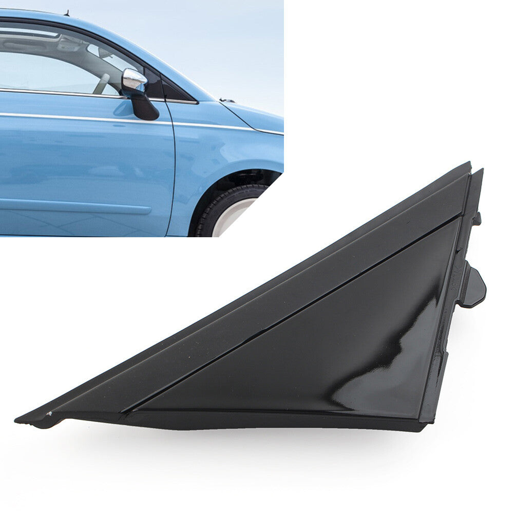 Door Mirror Flag Cover Molding 1SH16KX7AA Right for Fiat 500 12-19 Glossy Black