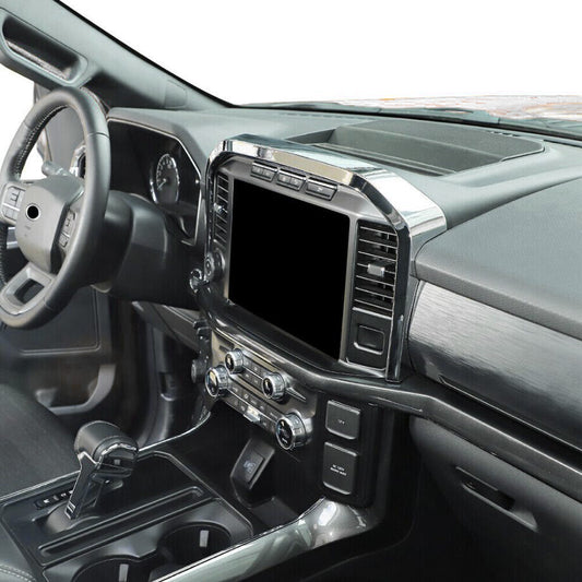 Suitable for 21-23 for Ford F150 F-150 Chrome Center Console GPS Navigation Cover Trim Frame
