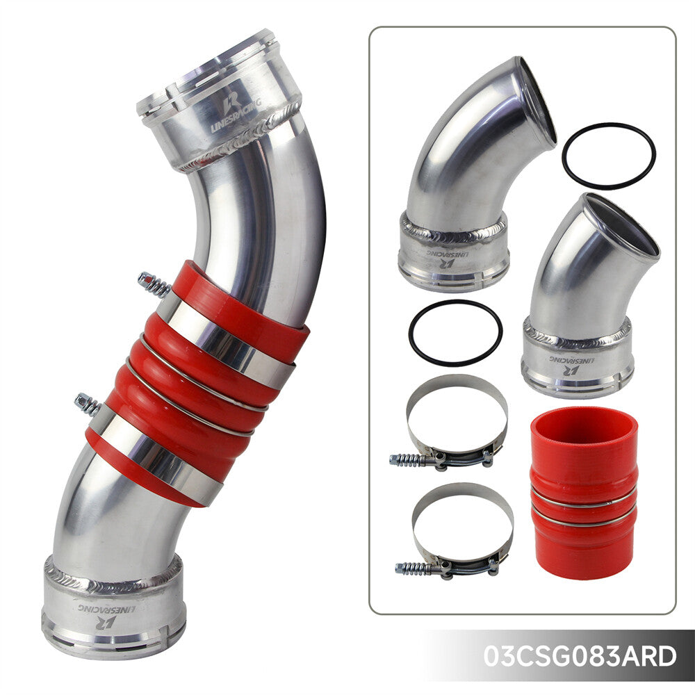 Cold-Side Intercooler Pipe Boot Kit For 06-10 for Chevy for GMC Duramax 6.6L Red