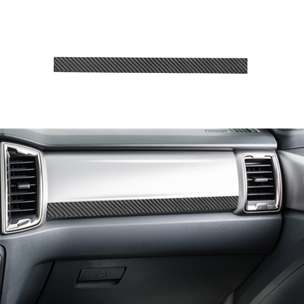 Carbon Fiber Passenger Dashboard Strip Cover Trim for Ford Ranger 2019-2022