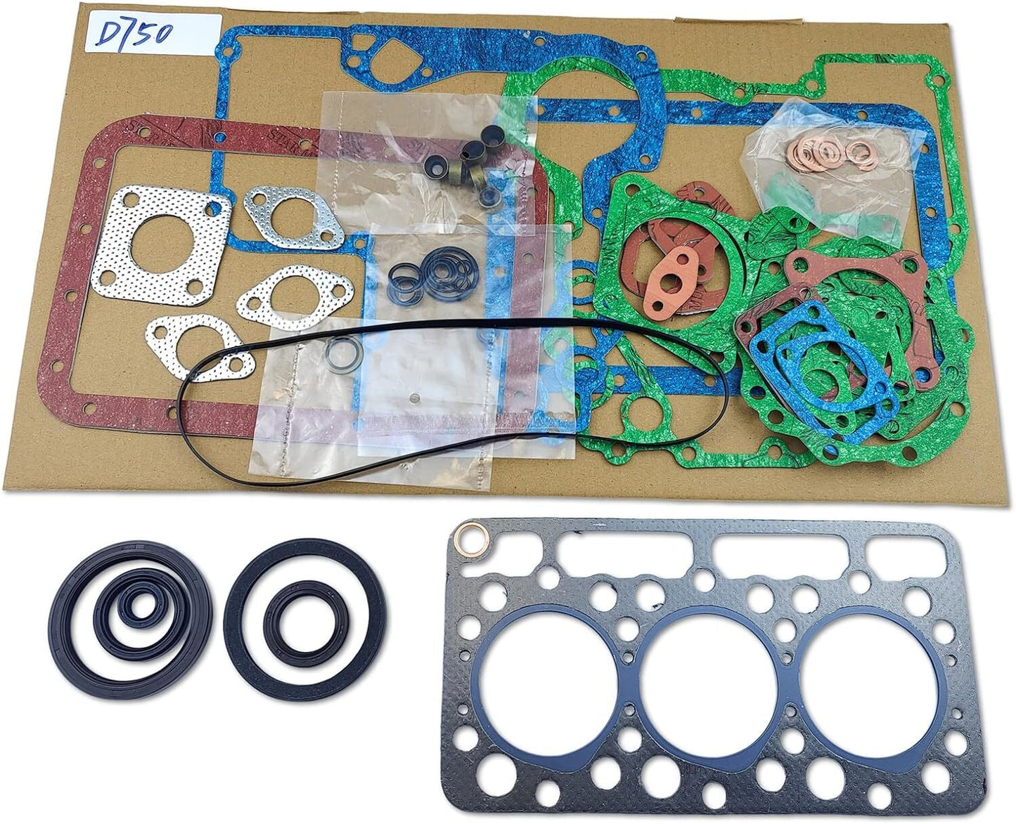 D750 Cylinder Head  Full Gasket Set Fits B5200 B7100 Tractor 220 320 Excavator