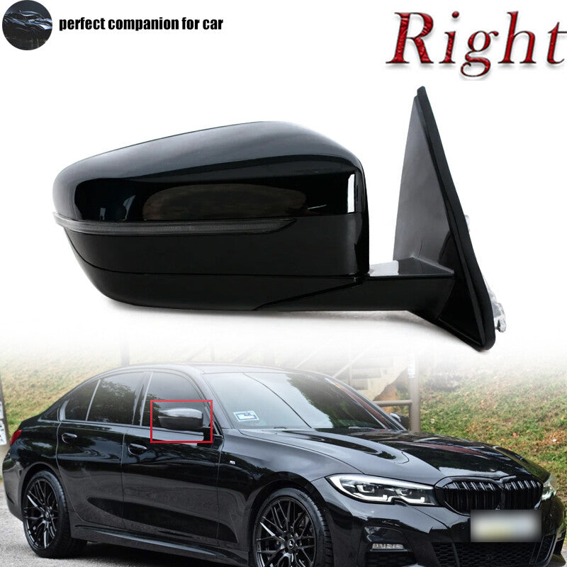 Heated right-side rearview mirror/door mirror compatible with for BMW 3 320i G20 G28 2016-2023