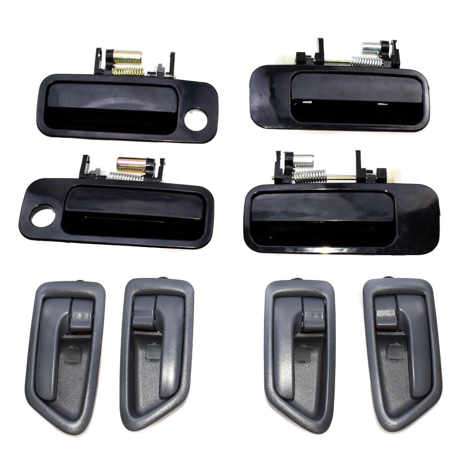 for Toyota for Camry 97-01 8Pcs Front Rear Black Outer Inner Gray Door Handle Set