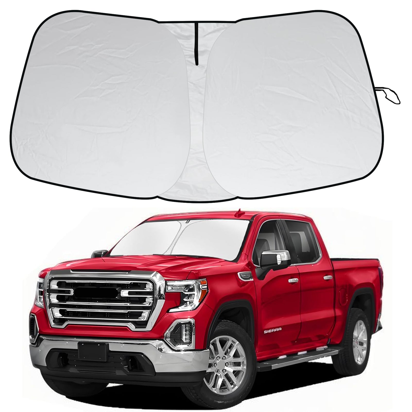 For 14-19 for Chevy Silverado for Sierra Cab Front Windshield Sun Shade Block UV Screen