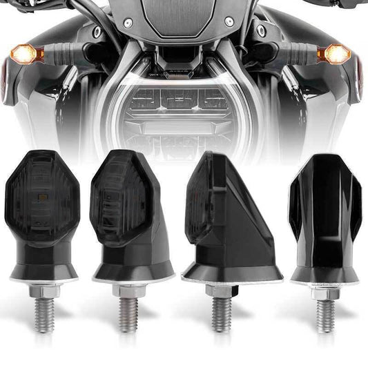 4x Smoke for Mini Motorcycle Turn Signal LED Blinker Indicator Light Lamp for Honda