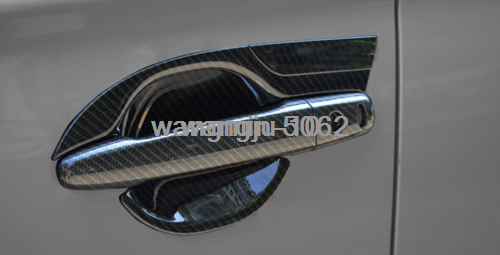 Carbon Color Door Handle Bowl Cover Trims ABS for Mitsubishi Outlander 2013-2021
