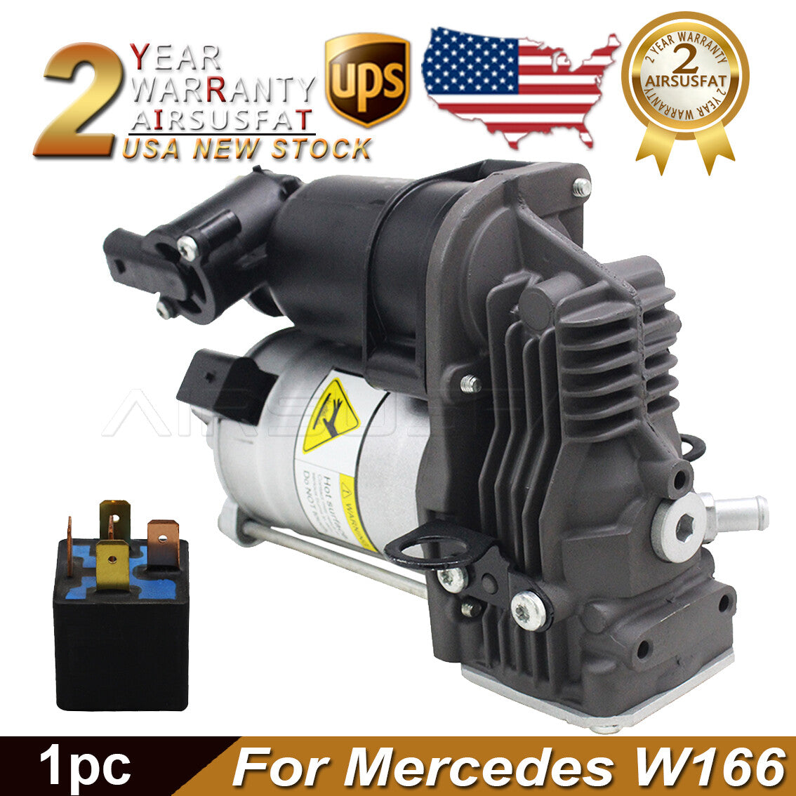 Air Suspension Compressor for Mercedes ML GL W166 X166 GL450 2013-16 A1663200104