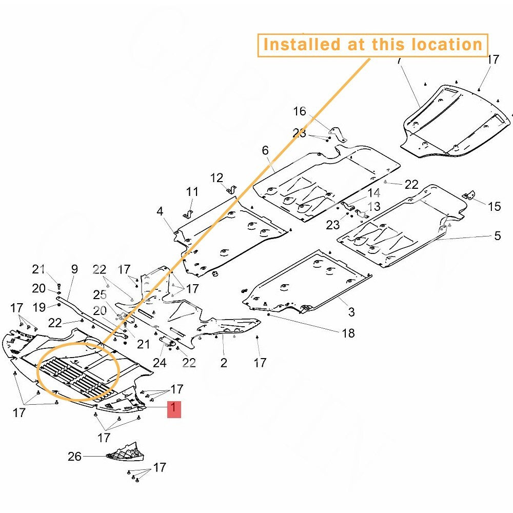 Equipment Manufacturer ( ): 3W3825235F- (This refers to a for Bentley GTGtc Splash Shield base)