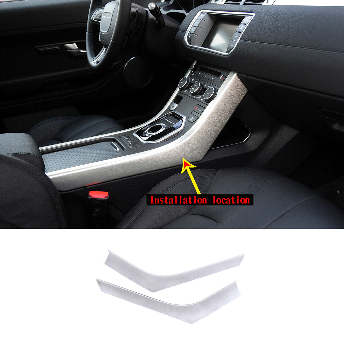 ABS oak grain rear cup holder cover trim for Toyota Sequoia 2022-23