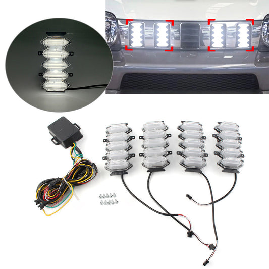 DRL Turn Signal Light Front Grille Lights Kit Fit for Suzuki for Jimny 2019-2021 LR